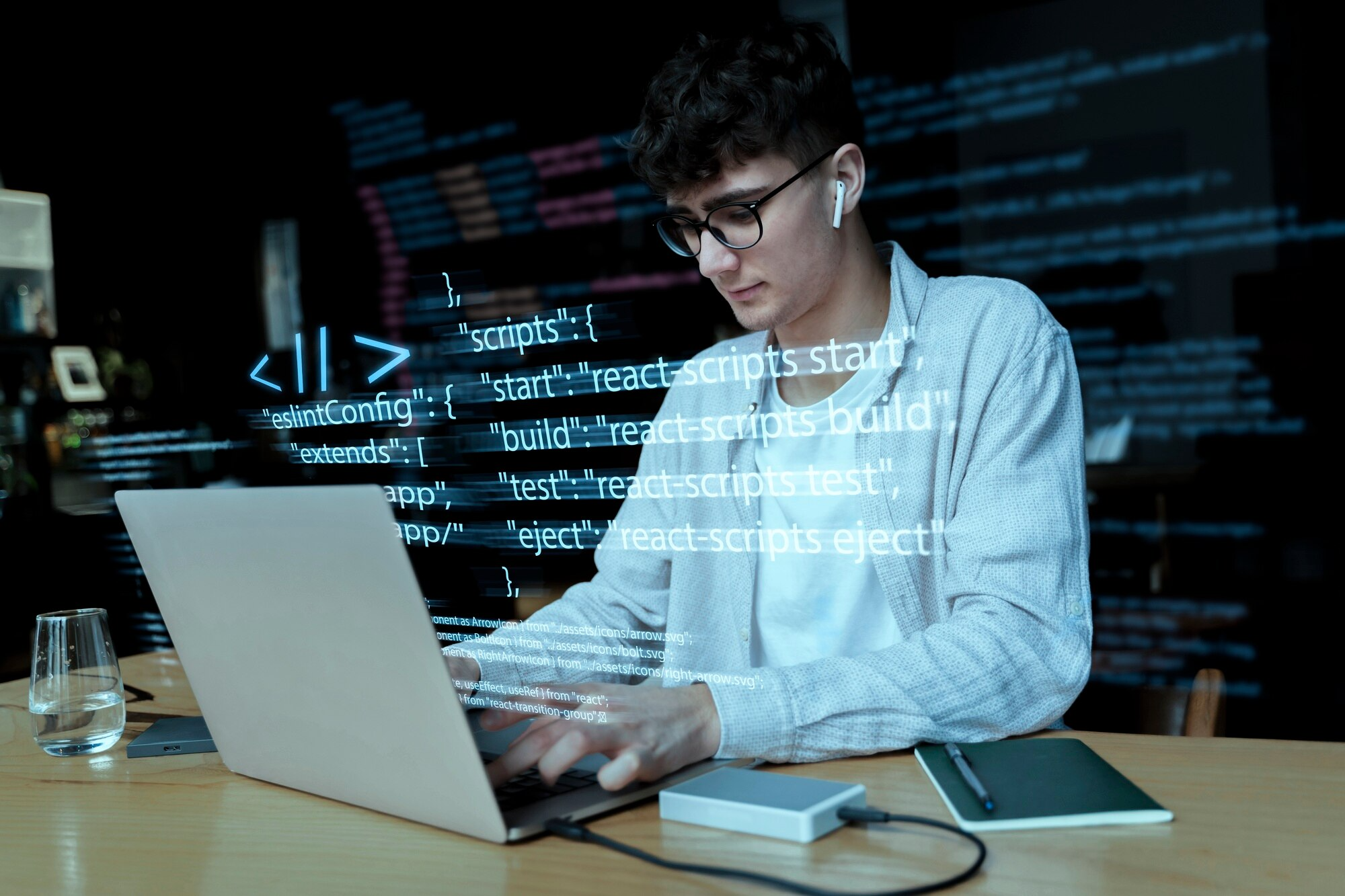 Programista przy pracy